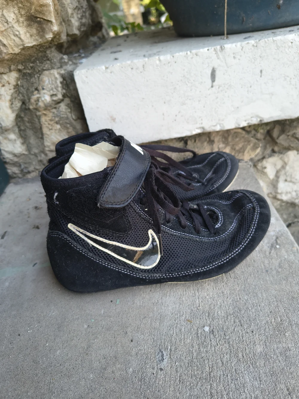 Nike Kids Black High-Top Sneakers